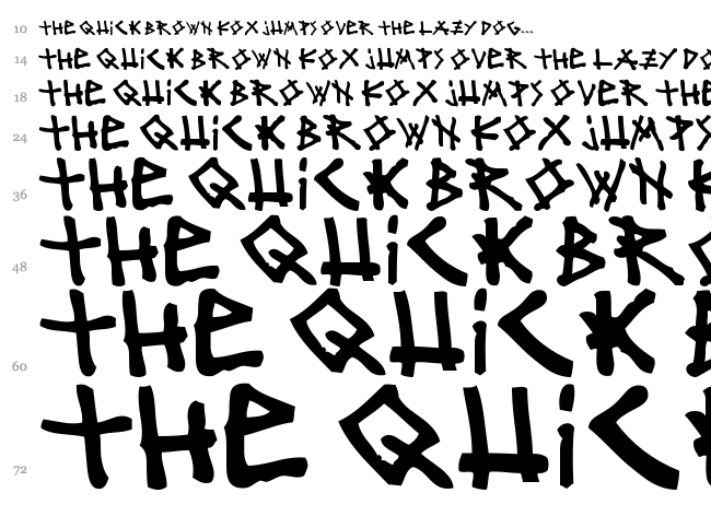 Mister Bambu font waterfall